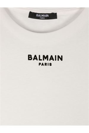 tshirt in cotone bianco BALMAIN PARIS KIDS | BV8R91Z1751102NE